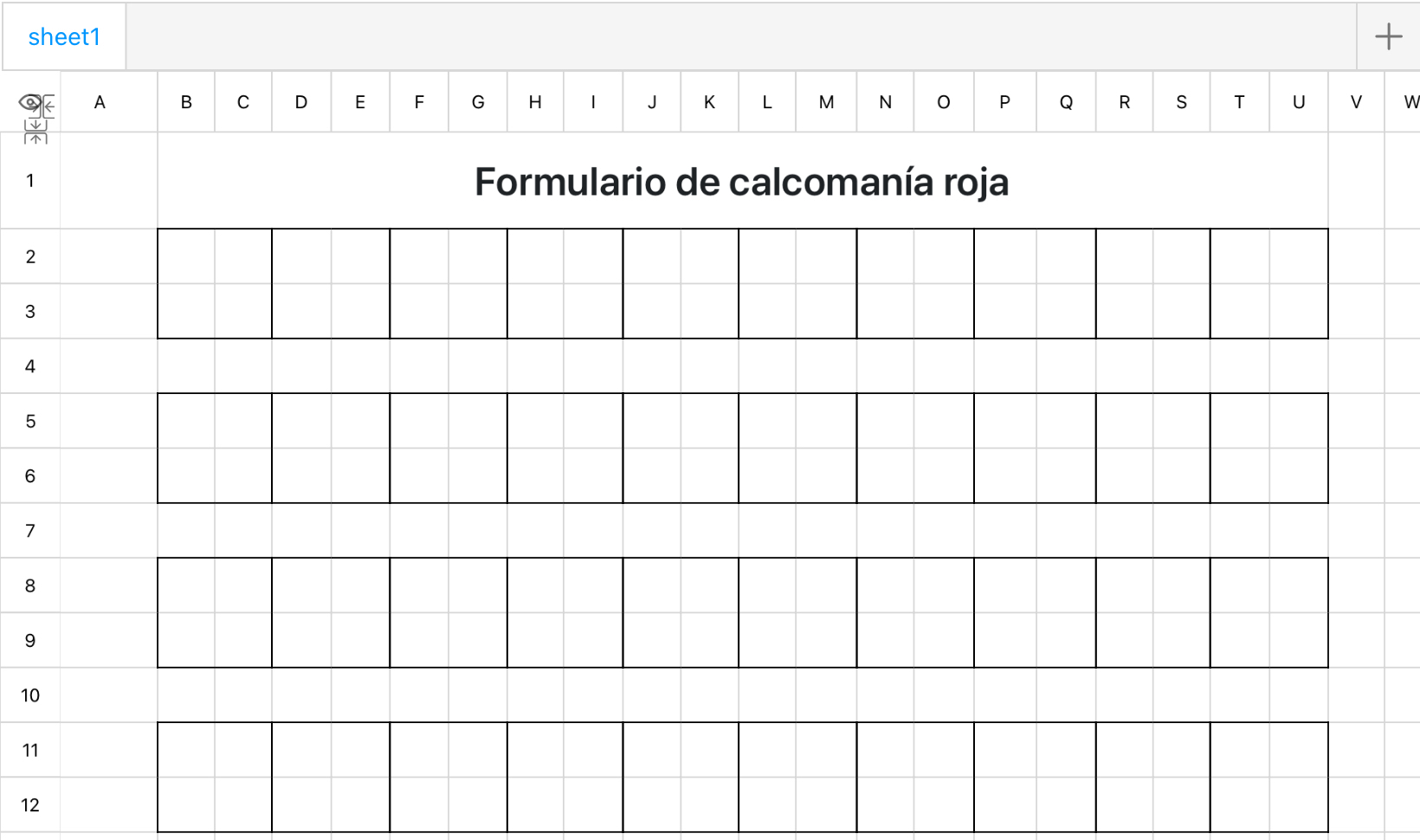 Formulario de calcomanía roja
